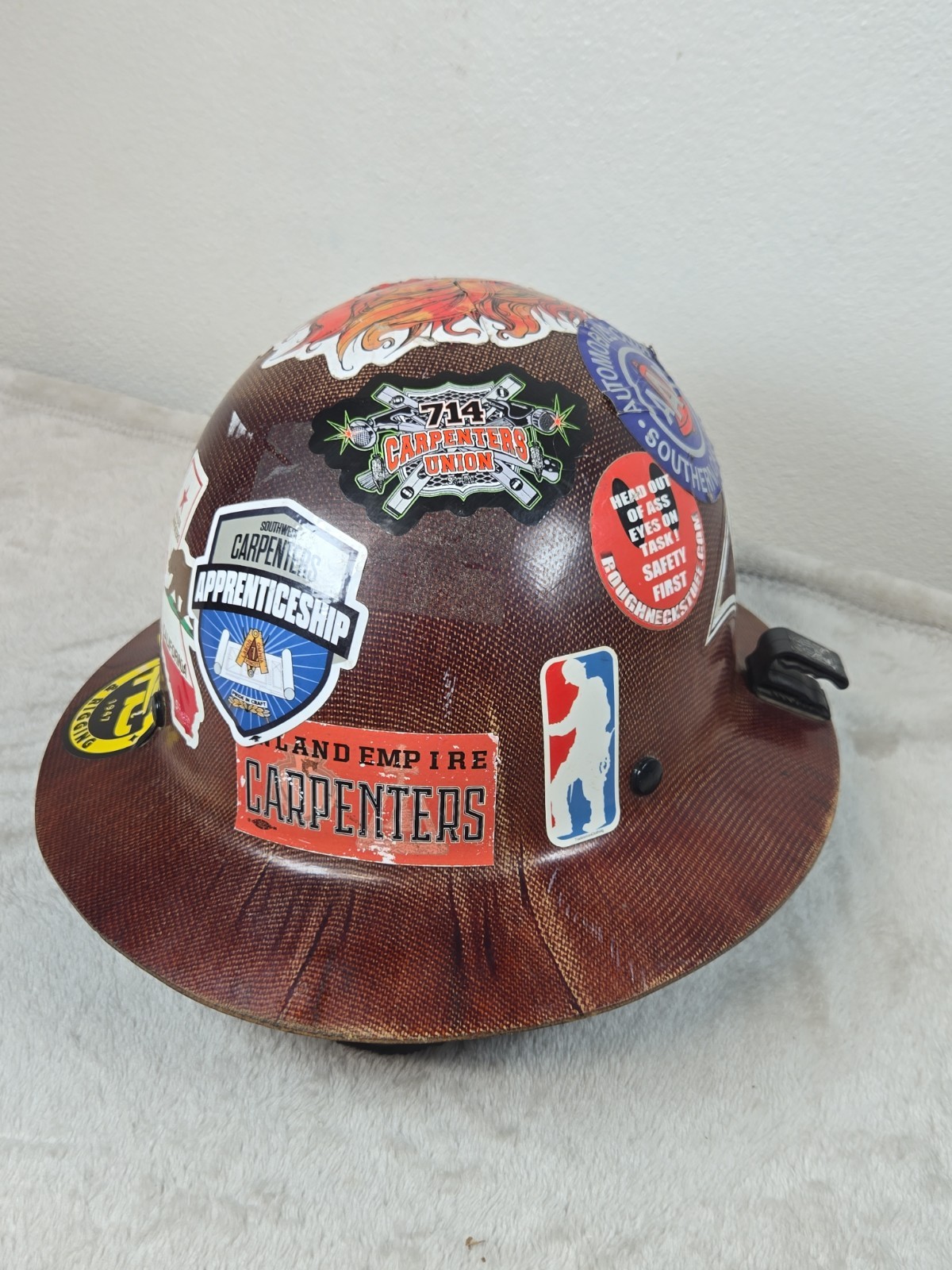 MSA Skullgard Fiberglass Brown Hard Hat USA