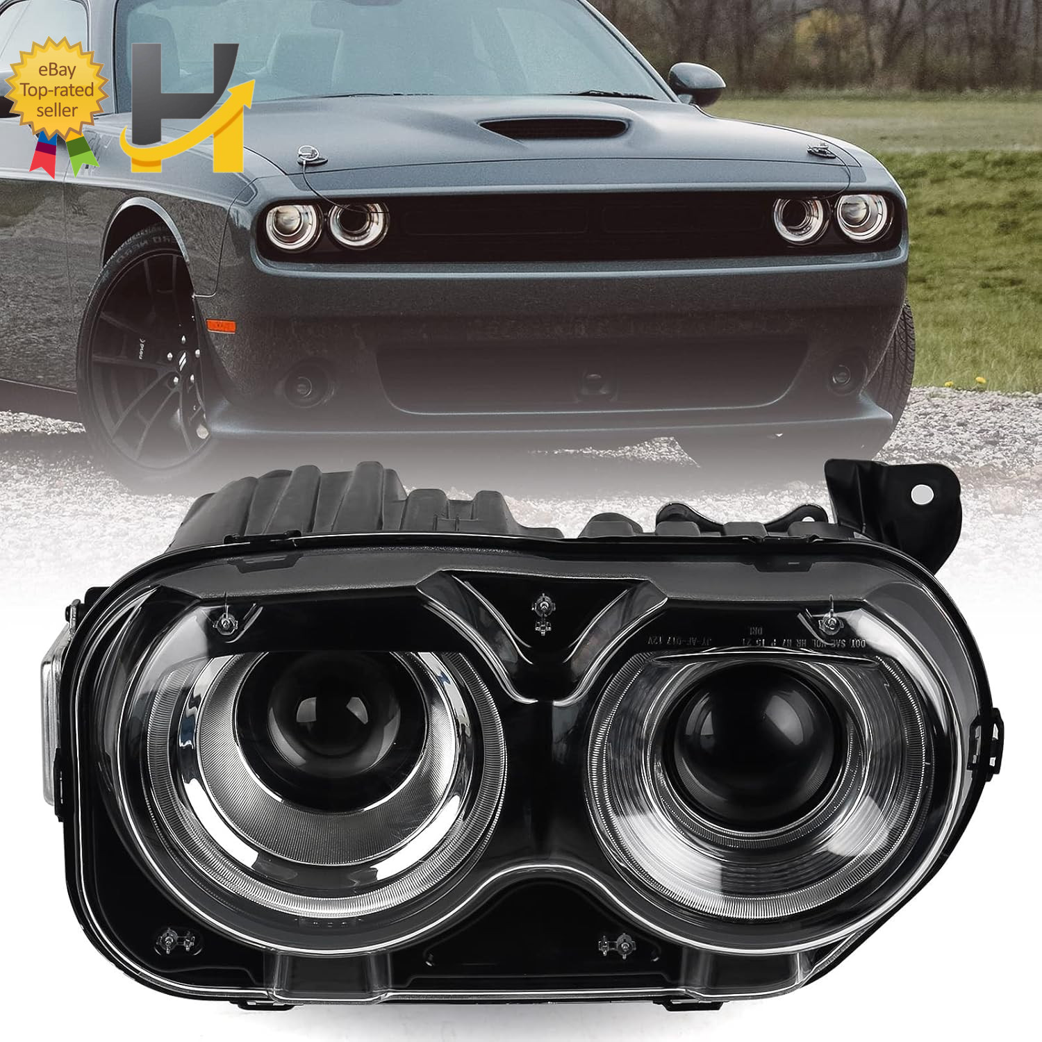 Xenon Model Headlights Assembly for Dodge Challenger 2015-2021 HID Headlamps Pai Xenon Model Headlights Assembly for Dodge Challenger 2015-2021 HID Headlamps Pai