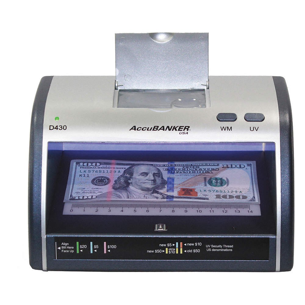 ACCUBANKER LED430 Counterfeit Detector,110VAC Input Power 444D70 ACCUBANKER LED430 Counterfeit Detector,110VAC Input Power 444D70