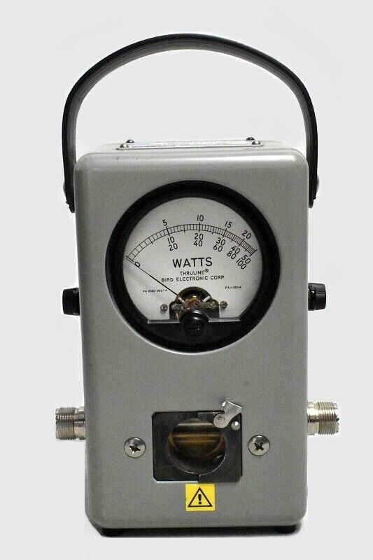 Bird Electric Thruline Model 43 Wattmeter 2080-002 TA Impedance 50 Ohms 