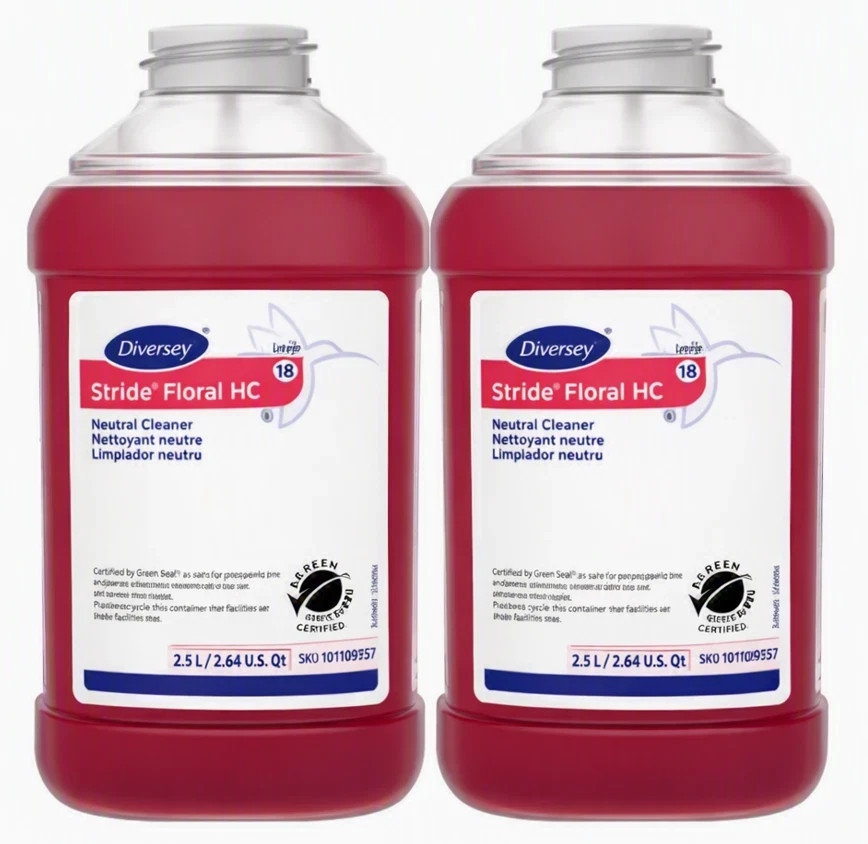 2/pack Diversey 101109757 Stride Floral HC Neutral Cleaner 2.5L ea for J-Fill
