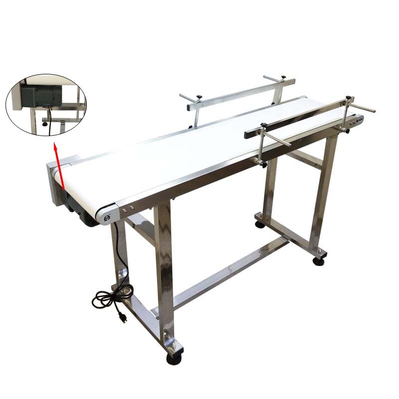 53''x 11.8'' Electric PVC Belt Conveyor w/Double Guardrail Adjustable Speed 110V 53''x 11.8'' Electric PVC Belt Conveyor w/Double Guardrail Adjustable Speed 110V