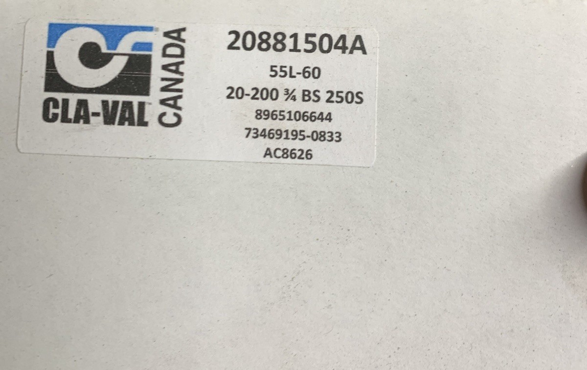 CLA-VAL 20881504A Pressure Relief Valve 3/4