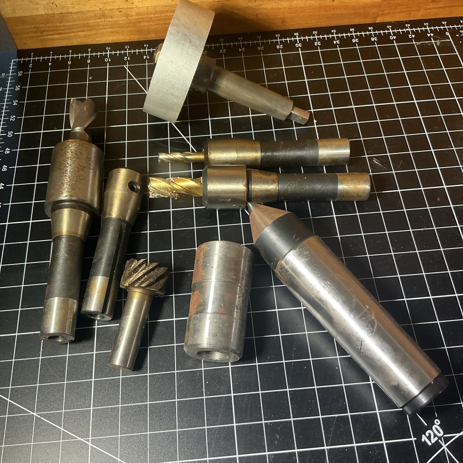 Machinist Tool Lot Large Chucks, Collets, Etc. 8 Pc.