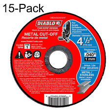 Diablo 4-1/2 in. Metal Cut Off Disc - Thin Kerf (15-Pack) DBD045040115F picture