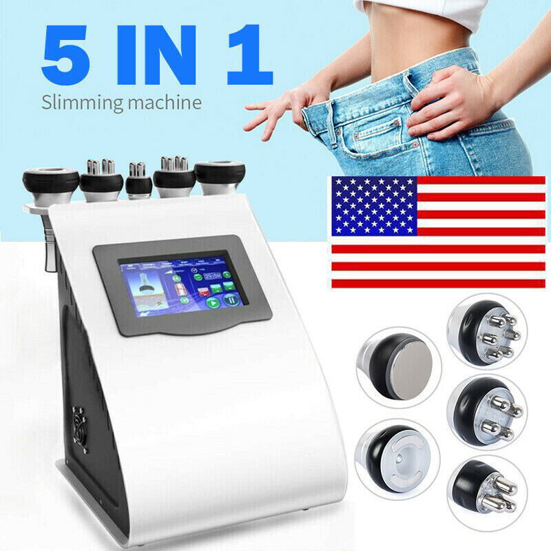 5-1 Ultrasonic Cavitation Radio Frequency Beauty Machine RF Face Body Slimming 