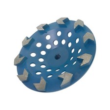 7 Inch Arrow Cup Wheel Arrow Shaped Arbor Segements Grinding Coating Removal picture