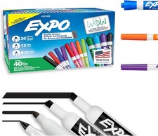 Dry Erase Markers Ultimate Pack, Chisel, Fine, Ultra Fine, Mixed Tips, Assort... picture