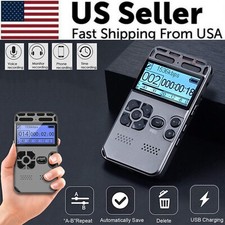64GB Rechargeable LCD Digital Audio Sound Voice Recorder Dictaphone MP3 Player picture
