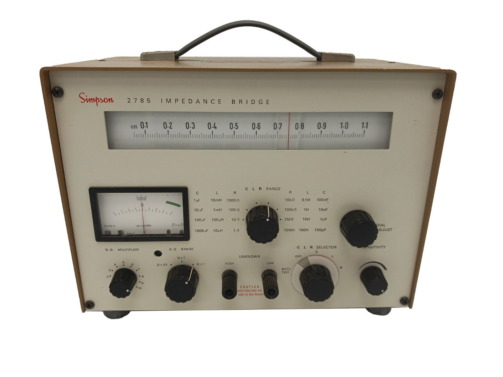 Simpson 2785 Precision Impedance Bridge Calibration - VERY NICE SHAPE Simpson 2785 Precision Impedance Bridge Calibration - VERY NICE SHAPE