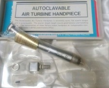 Vintage Dental Handpiece NSK Fiber Optic With Push Button Chuck Coupler & Case picture