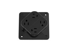 Hubbell Hbl415bk Receptacle, 15 A Amps, 125V Ac, Surface Mount, Quad Outlet, picture