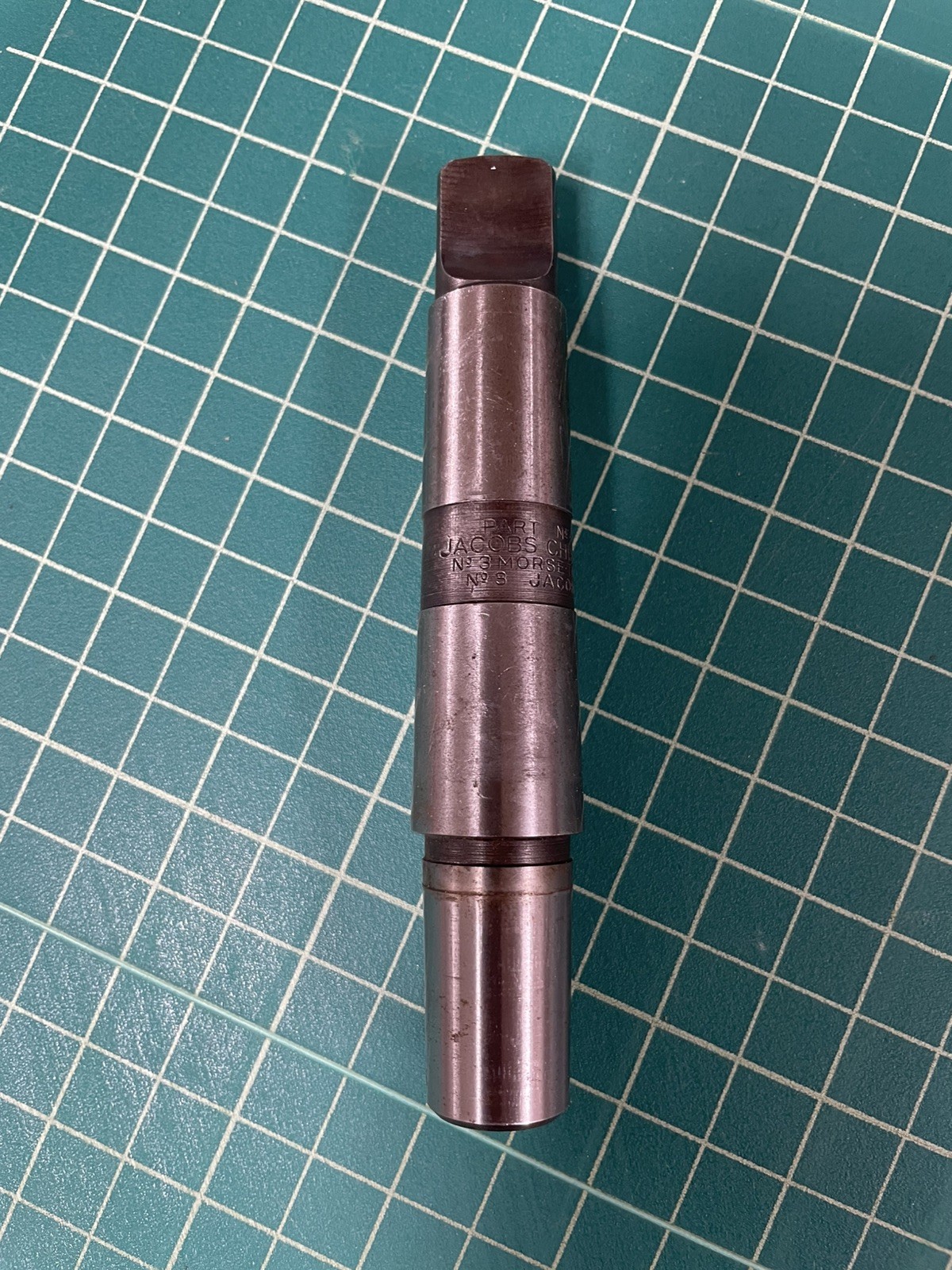 Genuine Jacobs Drill Chuck Arbor. #3 Morse taper to #3 Jacob’s taper.