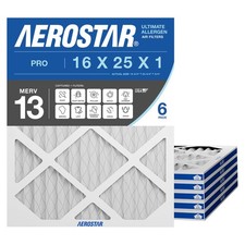 Aerostar Air Filter 16x25x1 MERV 13 AC Filter, HVAC, Furnace 6 PACK, 13 picture