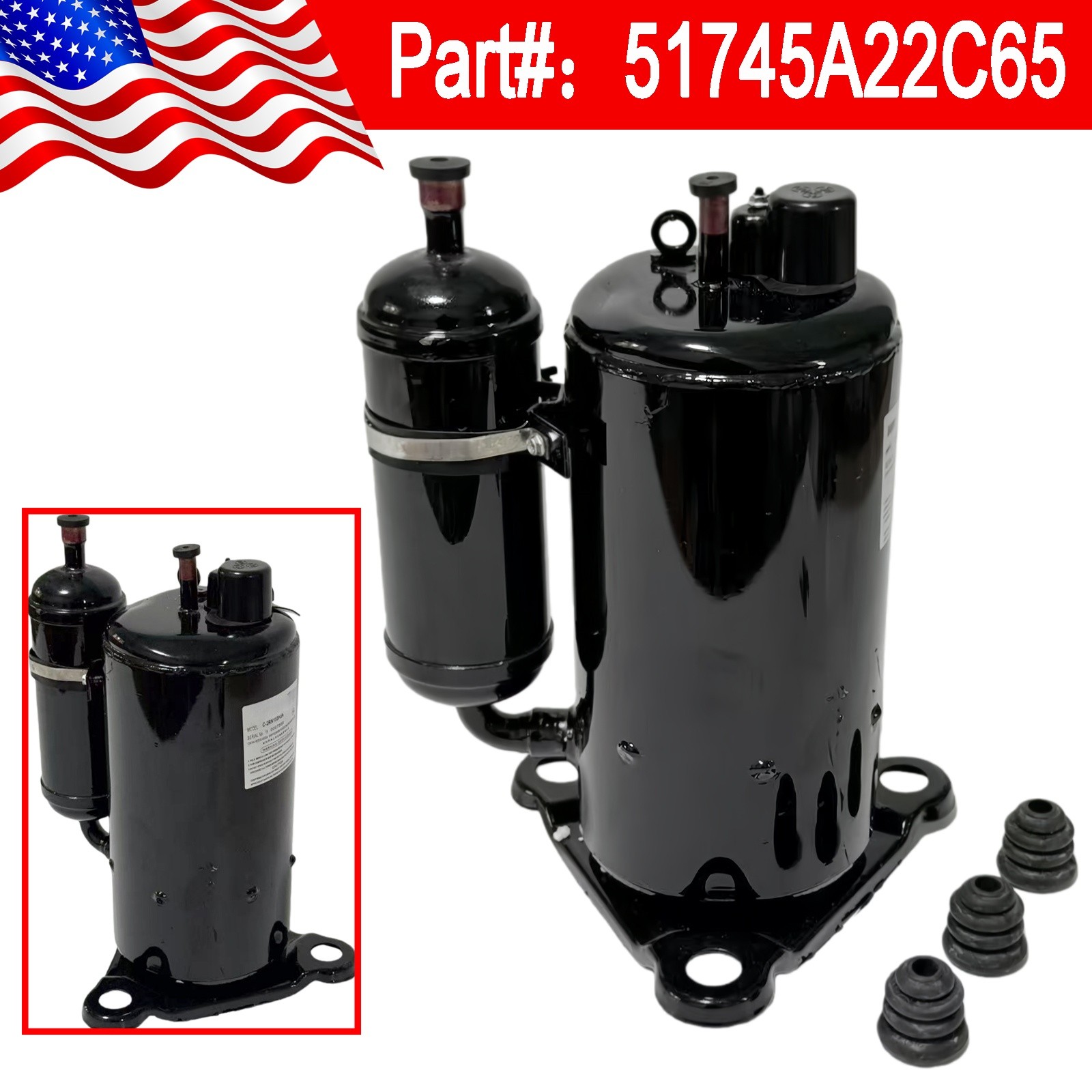 Fit For Equipment Compressor 1500W three-phase 200V C-2RN153H3A 1x Compressor