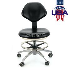 Dental 360° Rotation Mobile Chair Adjustable Stool Rolling PU Leather Office picture