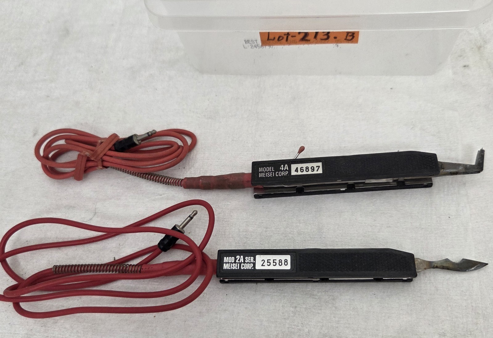 Meisei 4A Hot Tweezers 2A Hot Knife Thermal Wire Tools 2pc Lot-213.B