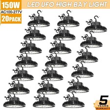 20 PACK 150W UFO Led High Bay Light Commercial Warehouse Shop Lighting ETL 5000K picture