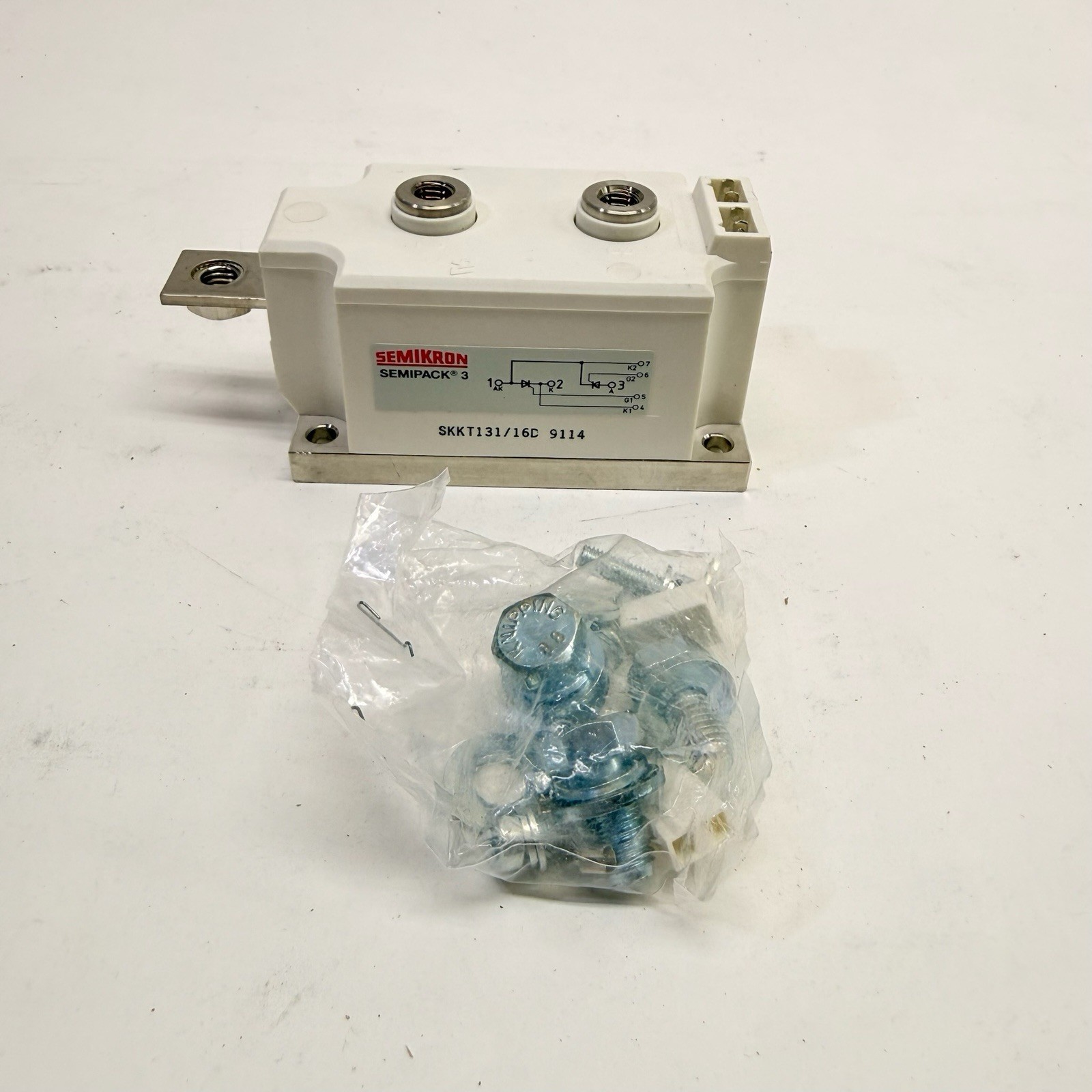 Semikron SKKT131/16D Dual Thyristor SCR Module 131A 1600V SEMIPACK 3