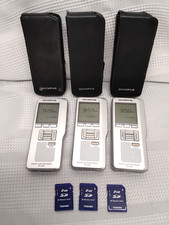 [Lot of 3] Olympus DS-2400 Digital Voice Recorders with Cases and 2GB SD Cards picture