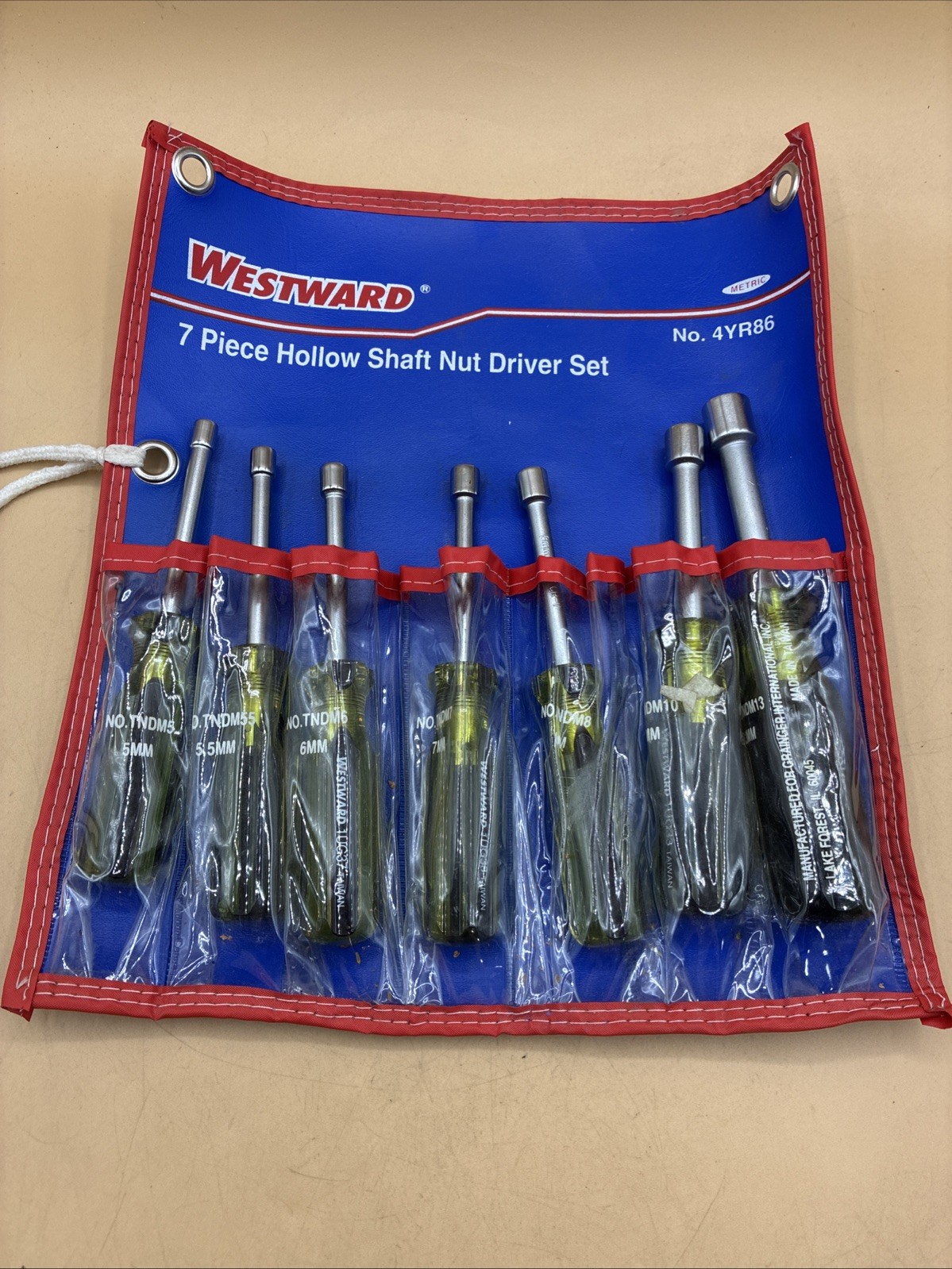 WESTWARD® 7 Piece Hollow Shaft Nut Driver Set 4YR86 Preowned Never Used WESTWARD® 7 Piece Hollow Shaft Nut Driver Set 4YR86 Preowned Never Used