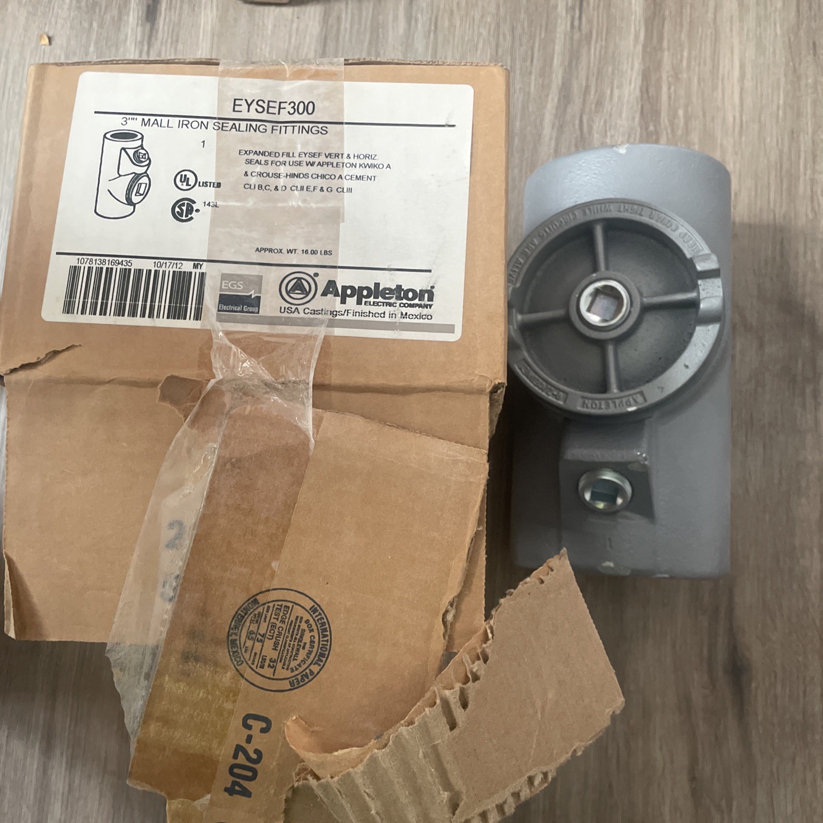 Appleton 3” Mall Iron Sealing Fittings EYSEF300 Appleton 3” Mall Iron Sealing Fittings EYSEF300