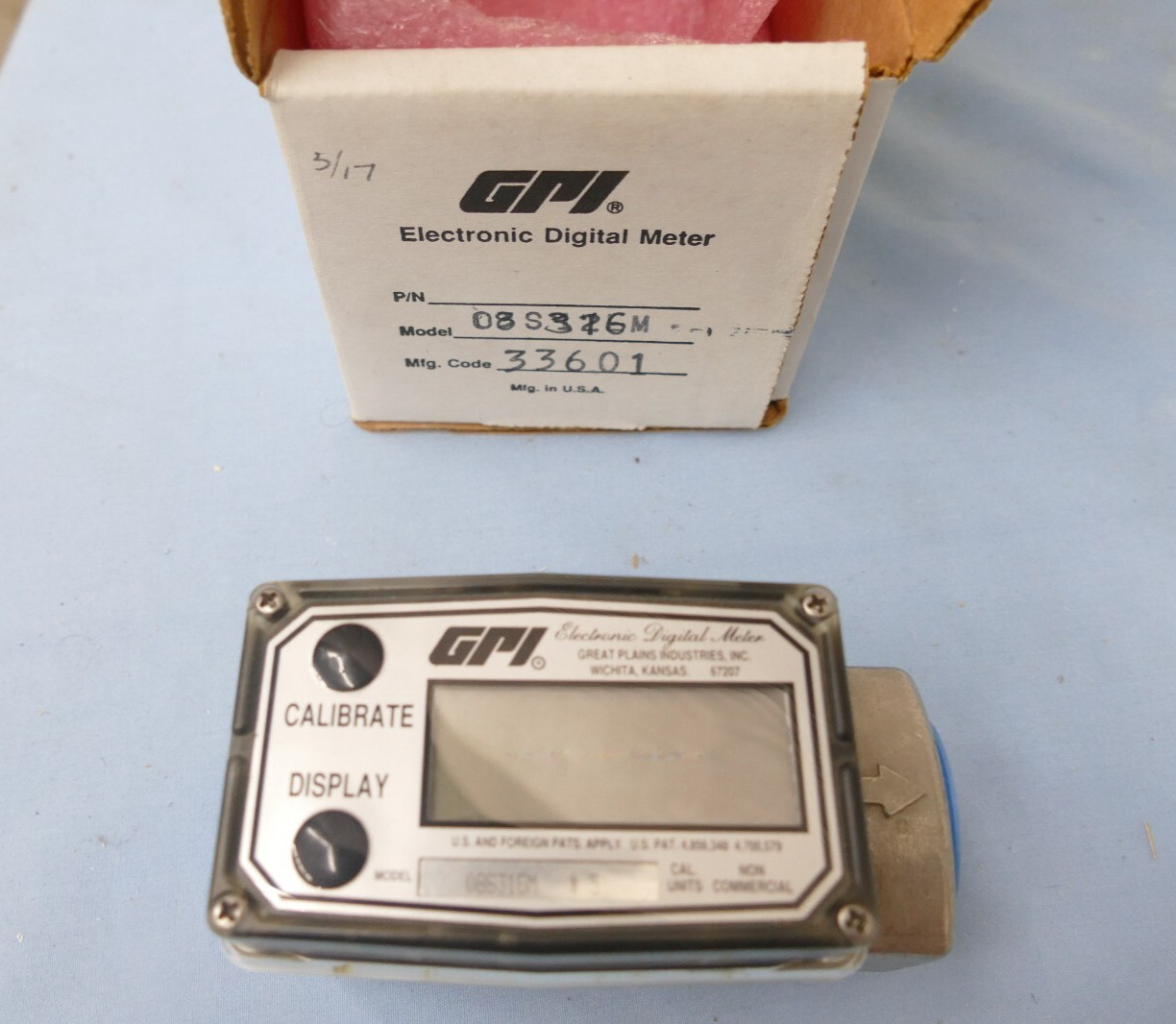GPI Great Plains Industries 08S31GM Aluminum Digital Flow Meter 1 GPI Great Plains Industries 08S31GM Aluminum Digital Flow Meter 1