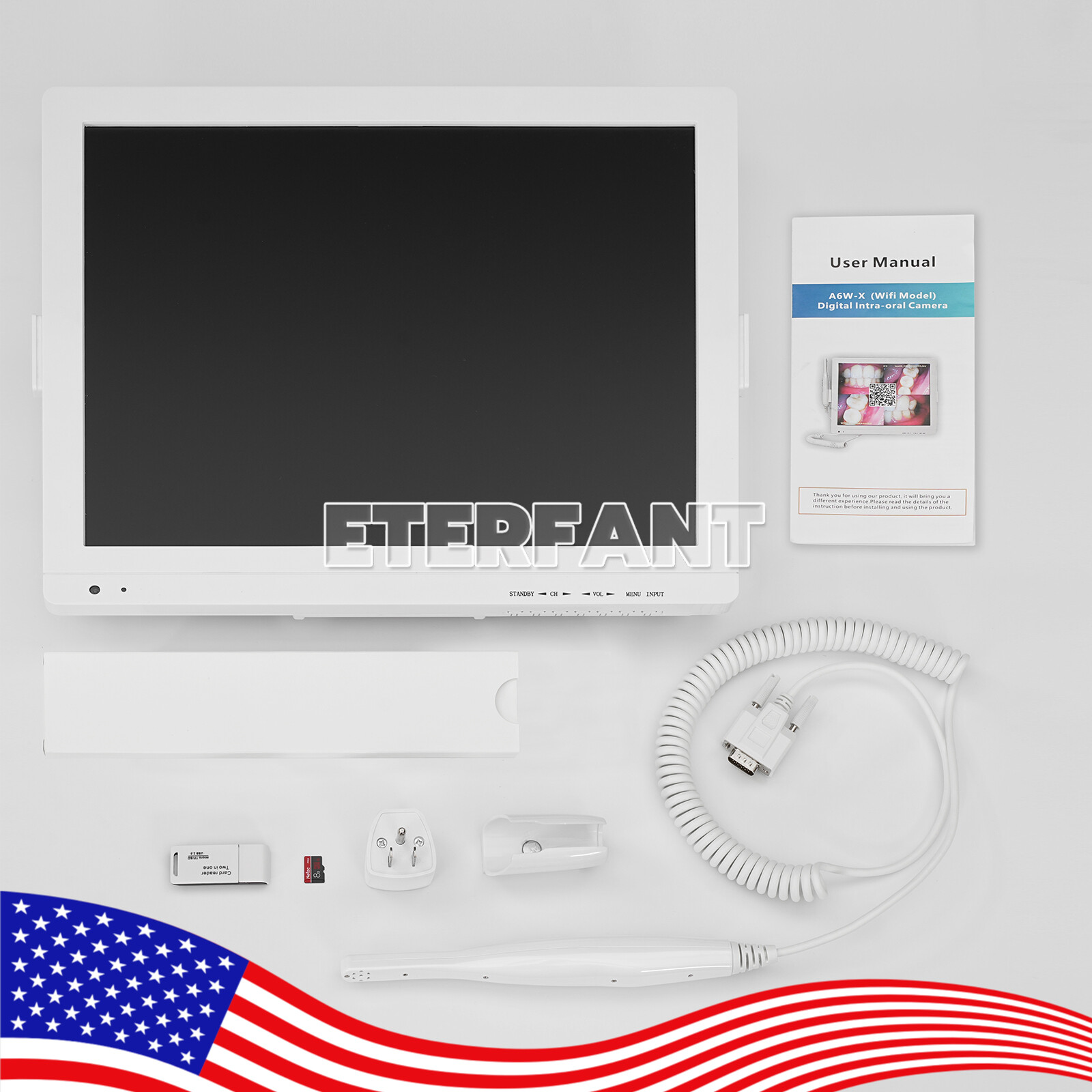 ETERFANT 17 Inch Dental Intra Oral Camera 5MP 6X LED High-definition Macro Lens ETERFANT 17 Inch Dental Intra Oral Camera 5MP 6X LED High-definition Macro Lens