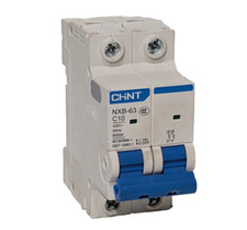 Chint NXB-63-C10 400VAC 50Hz 10A 2Pole Circuit Breaker Overload Protection picture