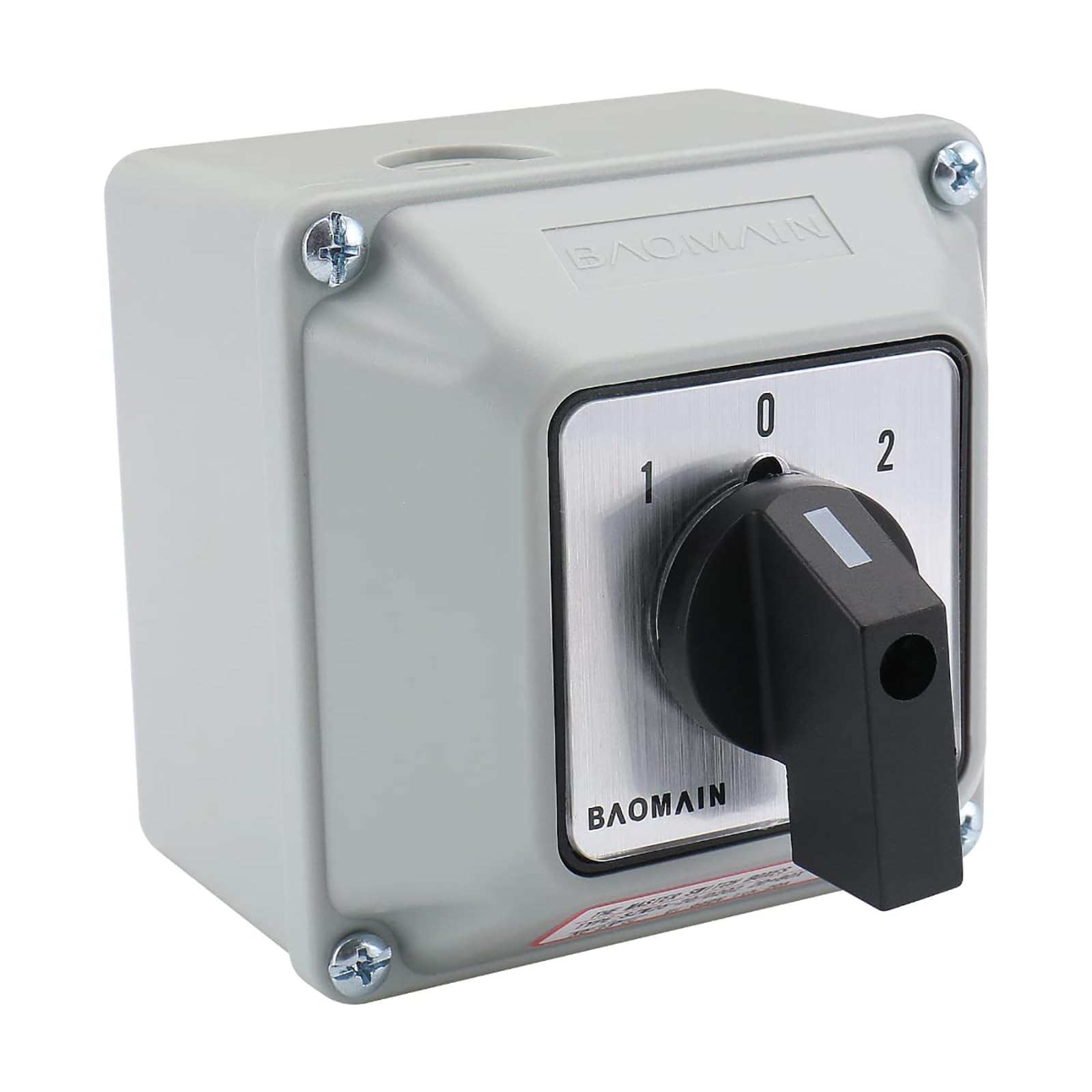 BAOMAIN 20A 2Phase 3Position Rotary Changeover Switch,Wider Box