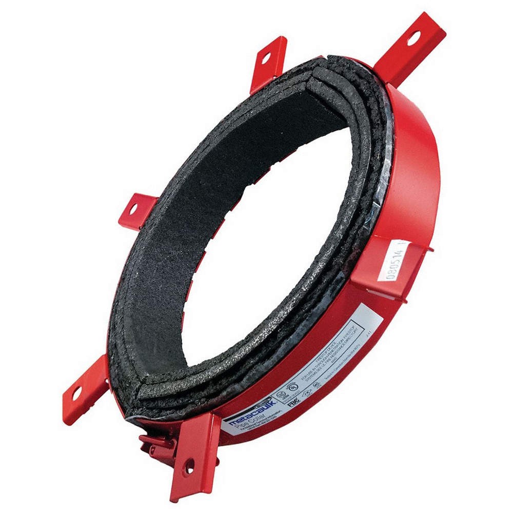 METACAULK 66354 PK 2 Firestop Pipe Collar,Red,Steel,6\ METACAULK 66354 PK 2 Firestop Pipe Collar,Red,Steel,6\