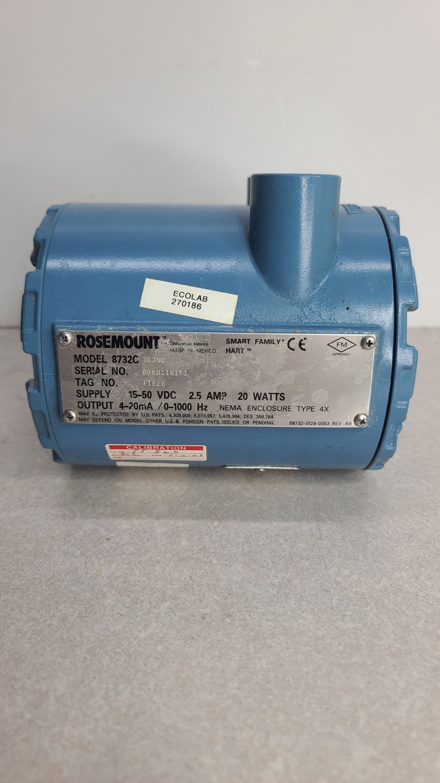 Rosemount 8732C T03N0 Transmitter with 8711Tha005u1g1no Magnetic Flowtube Rosemount 8732C T03N0 Transmitter with 8711Tha005u1g1no Magnetic Flowtube