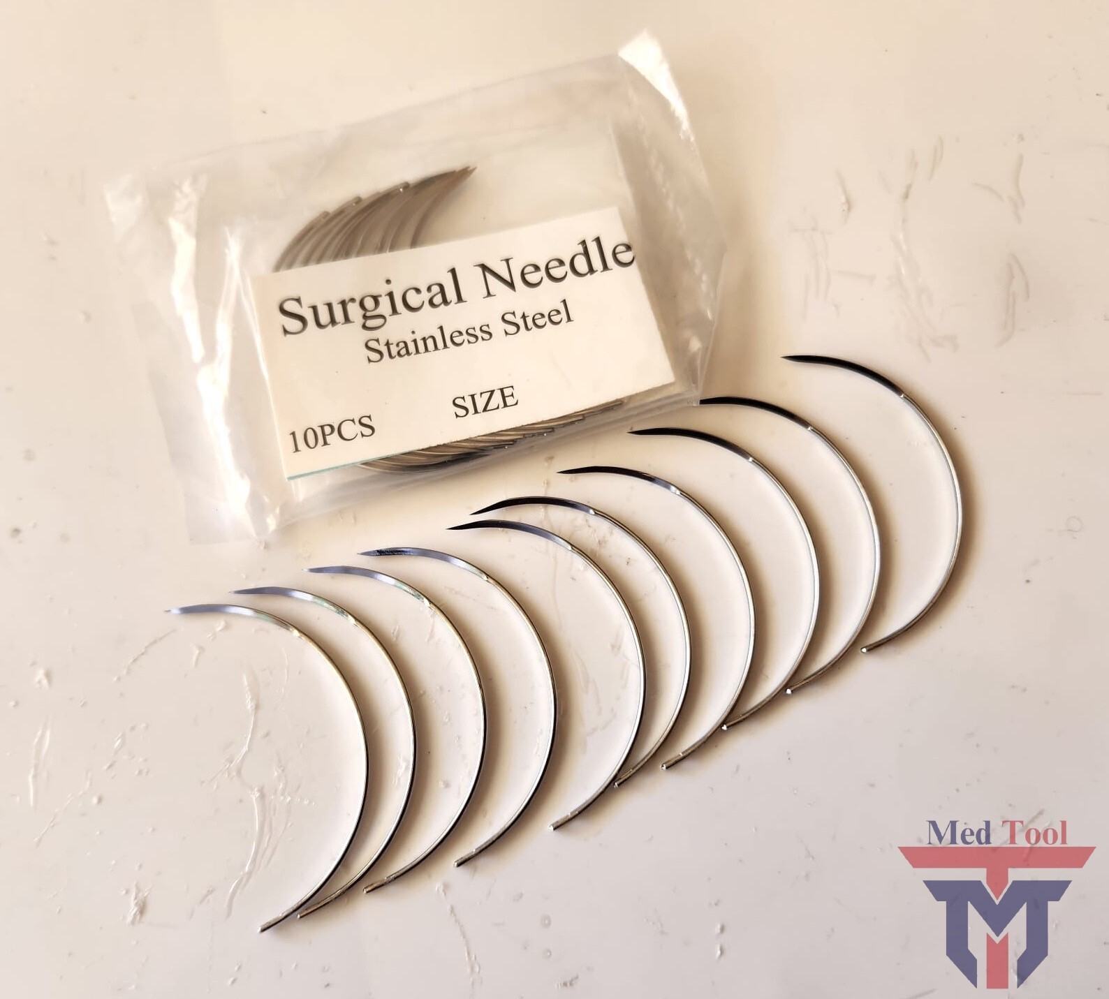 10 piece Pack Suture Needles 1/2 Circle Surgical Instruments 10 piece Pack Suture Needles 1/2 Circle Surgical Instruments