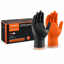 10 Mil Nitrile Gloves 100 Count Heavy Duty Diamond Grip Mechanic Auto Repair picture