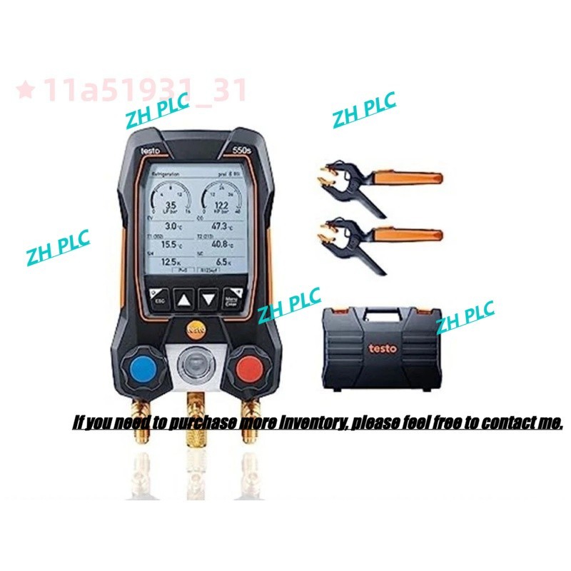 Testo 550s AC Manifold Gauge Hvac Refrigeration 2x 115i Pipe Clamp Thermometer Testo 550s AC Manifold Gauge Hvac Refrigeration 2x 115i Pipe Clamp Thermometer