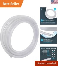 Versatile 10FT Clear PVC Vinyl Tubing, 1/2 Inch ID x 5/8 Inch OD - Multi-Purpose picture