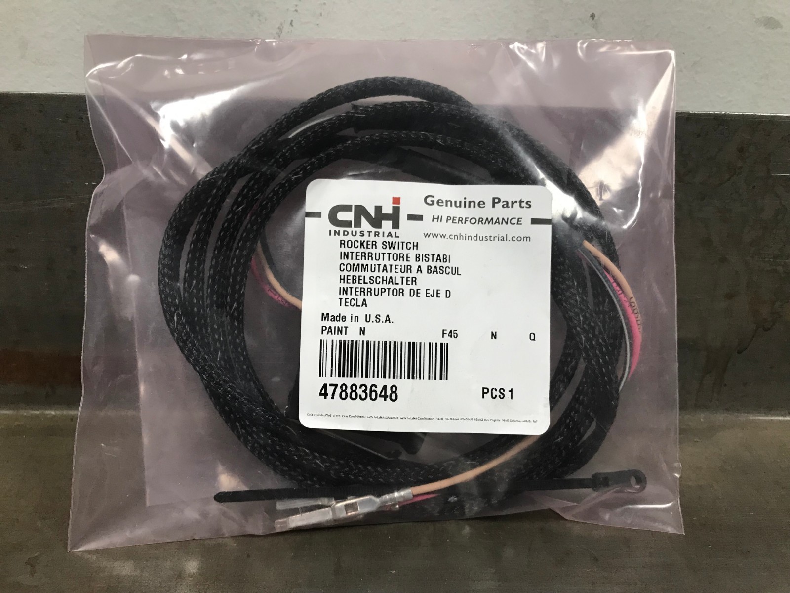 OEM New Holland Rocker Switch (3 Wire) for 200 series Skid Steers # 47883648 OEM New Holland Rocker Switch (3 Wire) for 200 series Skid Steers # 47883648