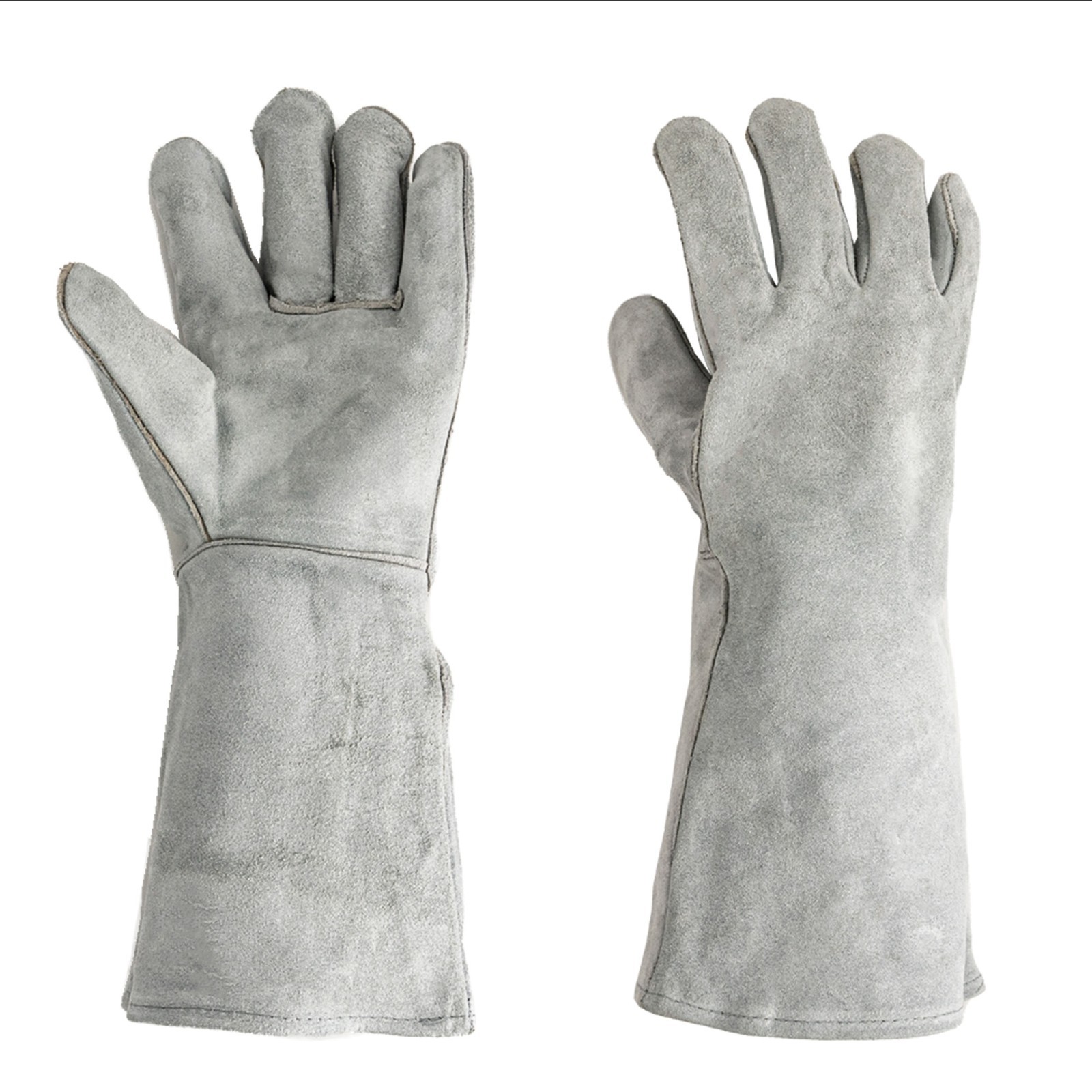 16” Heavy Duty Welding Gloves – Grey Italian Split Cowhide Leather with Flame 16” Heavy Duty Welding Gloves – Grey Italian Split Cowhide Leather with Flame