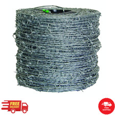 Durable 1,320 Ft. 15-1/2-Gauge 4-Poin High-Tensile Galvanized Steel Barbed Wire picture