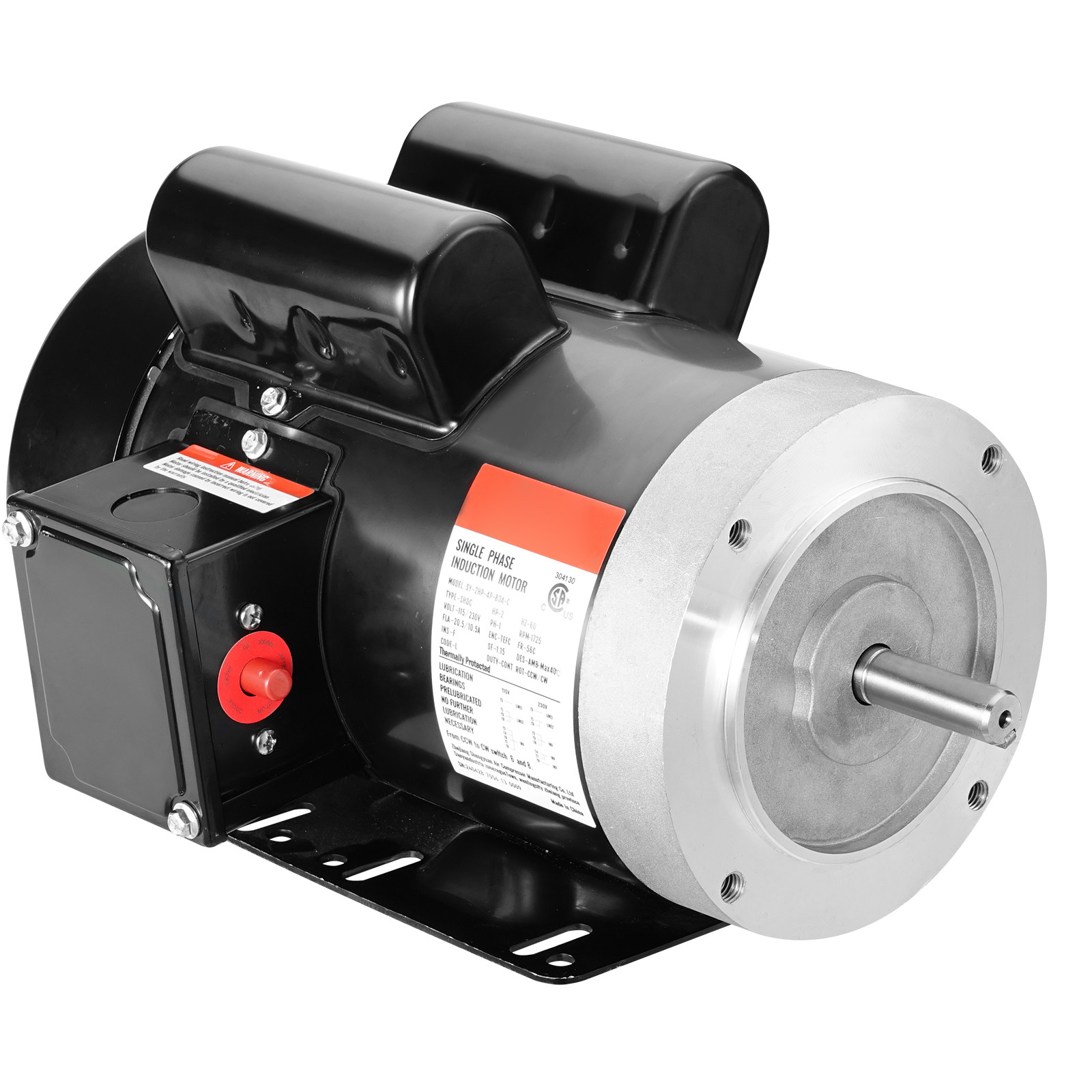 Uimoso 2HP Electric Motor 1725RPM AC 115V/230V 56C Frame 1Phase 5/8 Uimoso 2HP Electric Motor 1725RPM AC 115V/230V 56C Frame 1Phase 5/8