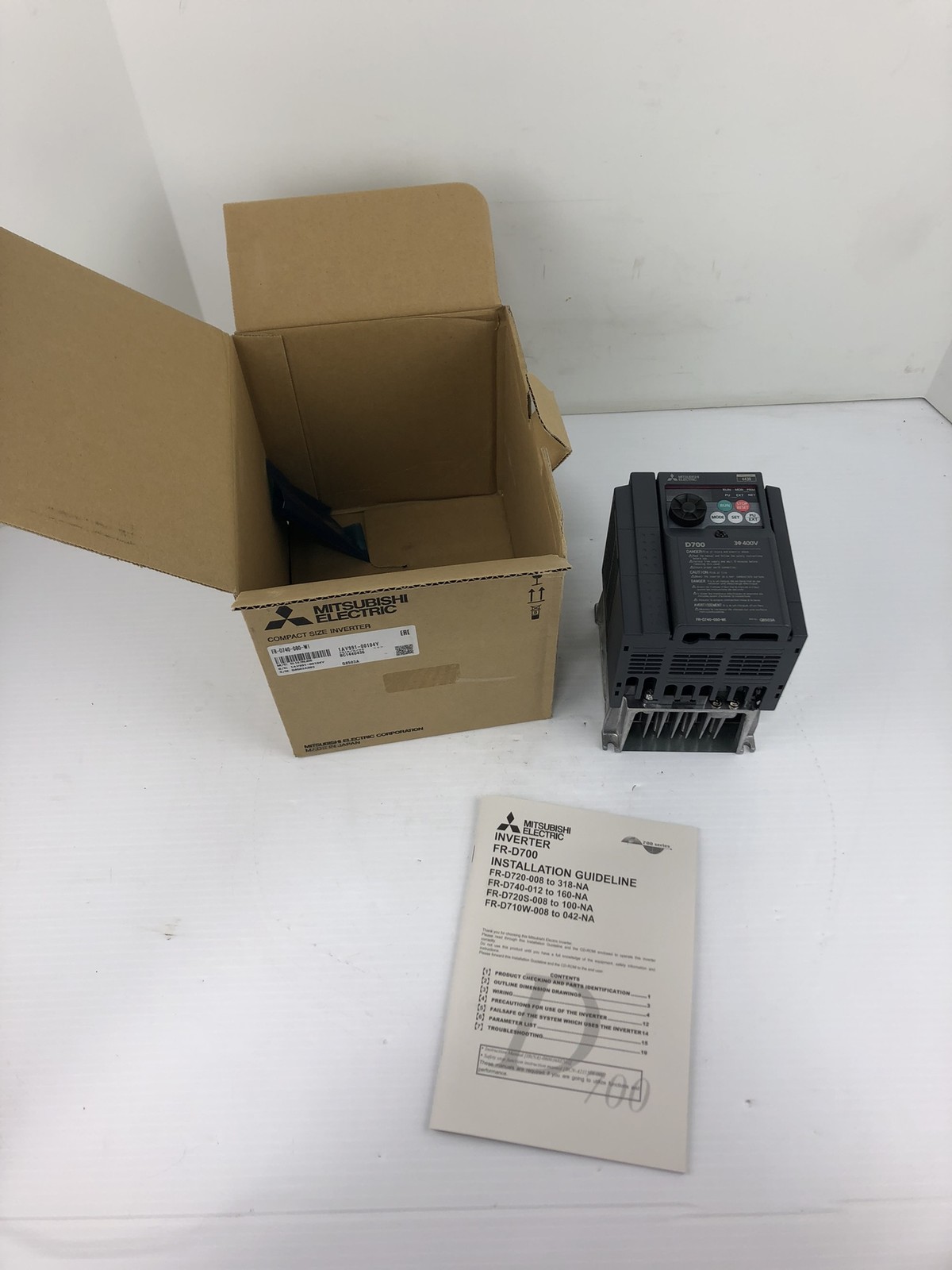 Mitsubishi FR-D740-080-W1 Inverter Variable Frequency Drive Mitsubishi FR-D740-080-W1 Inverter Variable Frequency Drive