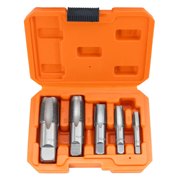 HFS(R) 5PCS NPT Pipe Tap Set ,1/8 HFS(R) 5PCS NPT Pipe Tap Set ,1/8