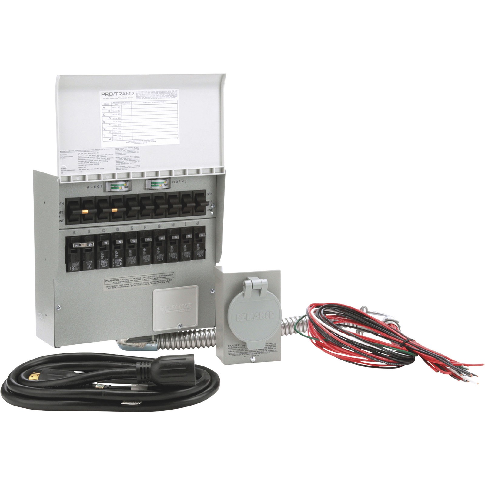 Reliance Generator Transfer Switch Kit, 10 Circuits, Model# 310CRK Reliance Generator Transfer Switch Kit, 10 Circuits, Model# 310CRK