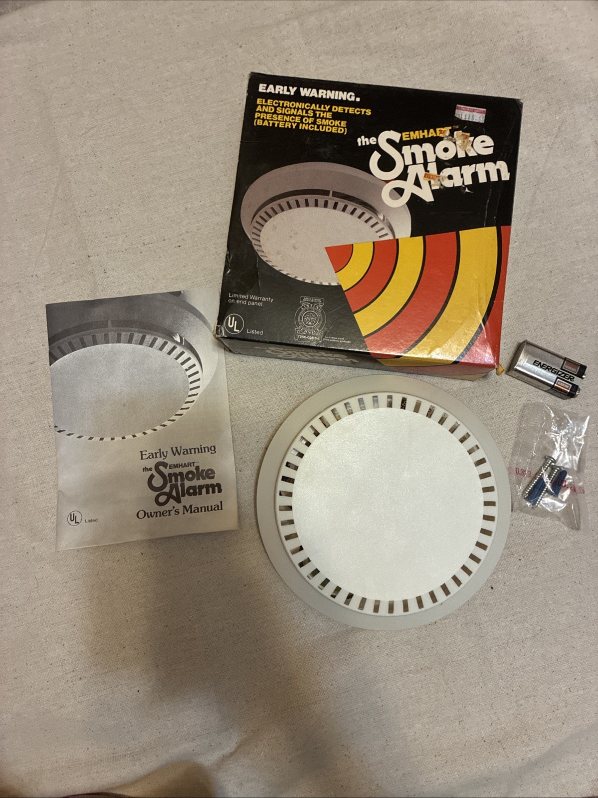 The Emhart Smoke Alarm Vintage New Old Stock Fire Alarm Fire Alarm