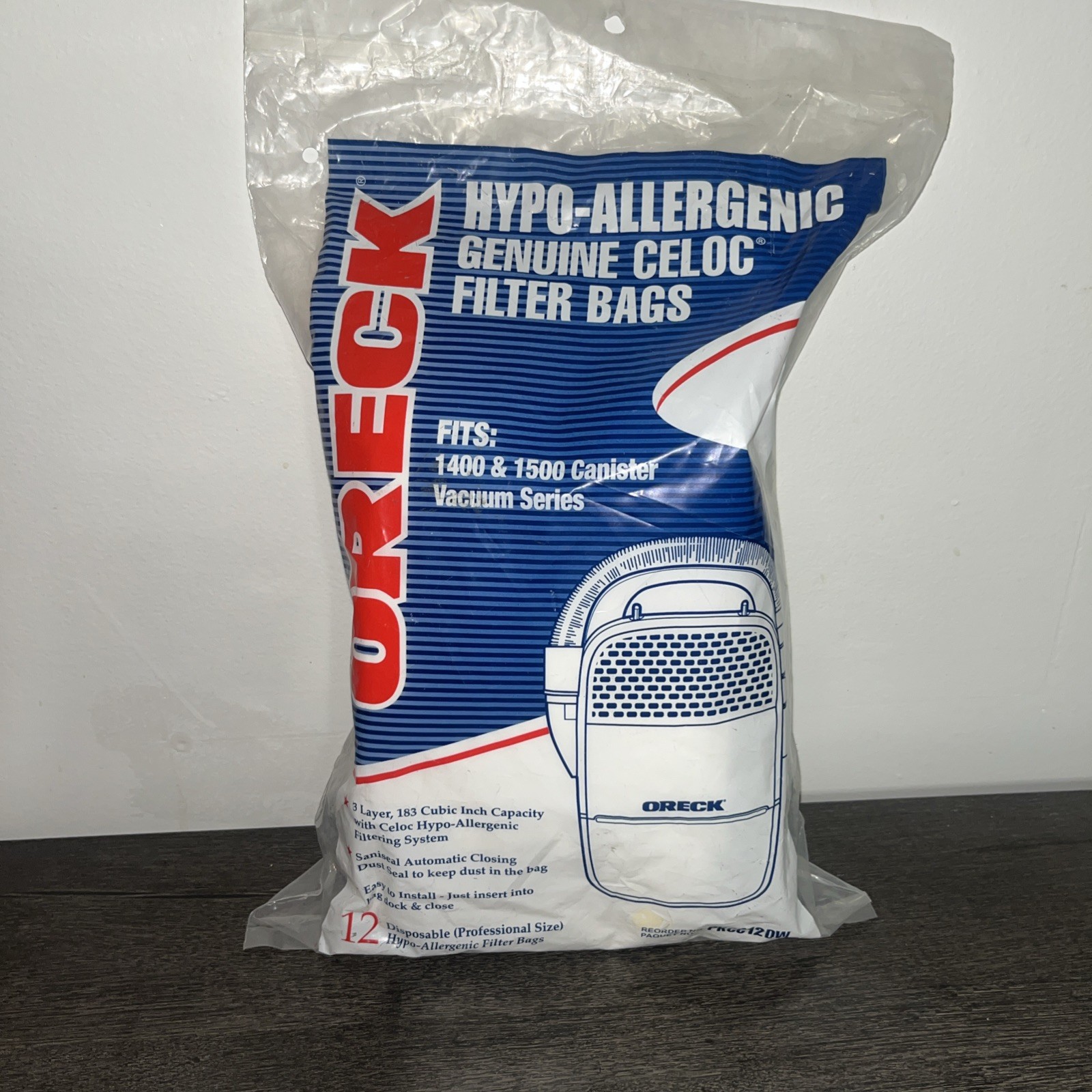 Oreck Hypo-Allergenic Genuine Celoc Cloth Filter Bags for 1400 & 1500 Canister Oreck Hypo-Allergenic Genuine Celoc Cloth Filter Bags for 1400 & 1500 Canister