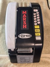 MARSH TD2100 ELECTRIC TAPE DISPENSER, TESTED AND WORKING WITH BRAND NEW BRUSH picture