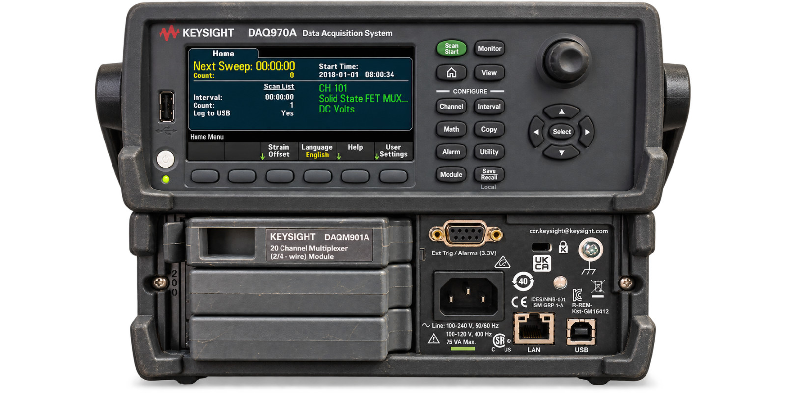 Barely used-Keysight DAQ970A + DAQM901A Data Acquisition System Mainframe Barely used-Keysight DAQ970A + DAQM901A Data Acquisition System Mainframe