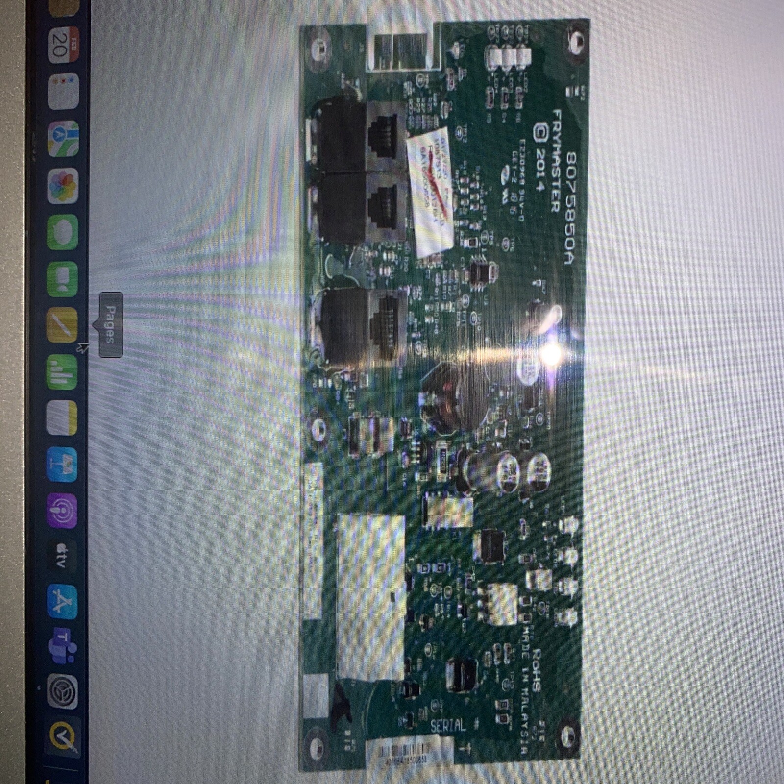 FRYMASTER 1087535SP PCB ASSY, TACO BELL FIB W/SW - GENUINE OEM - 