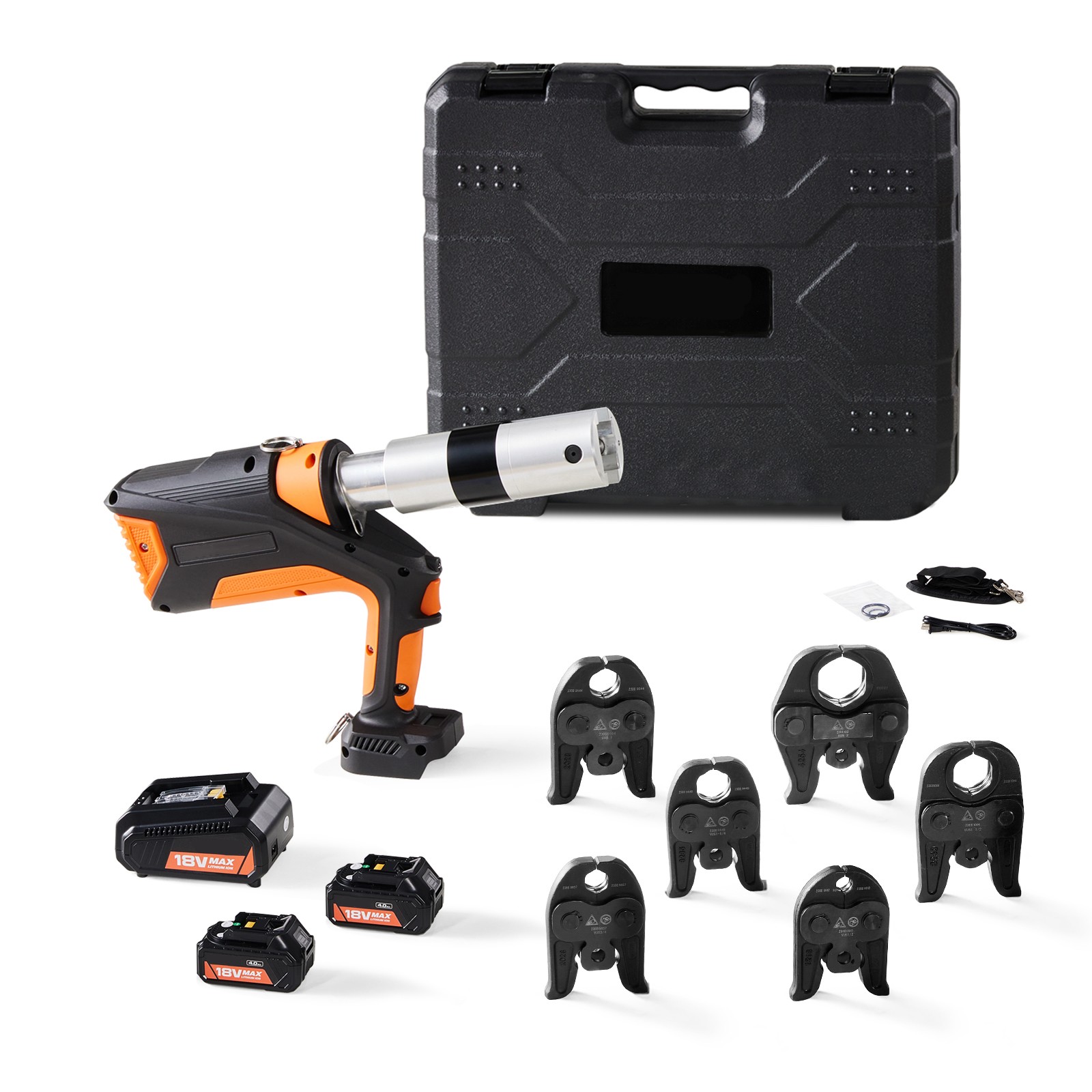 Uimoso 18V Cordless Press Tool with Rotating Head & 6 Press Jaws Uimoso 18V Cordless Press Tool with Rotating Head & 6 Press Jaws