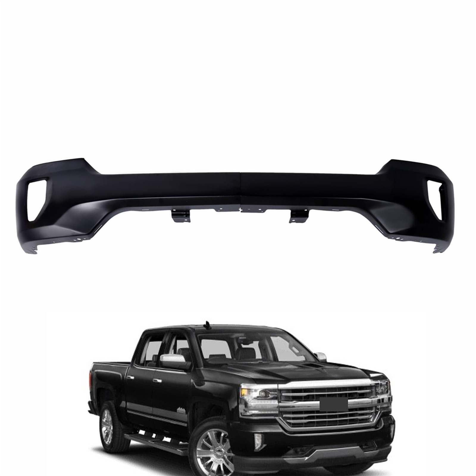 Front Bumper Face Bar Black Replacement for Silverado 1500 Front Bumper Face Bar Black Replacement for Silverado 1500